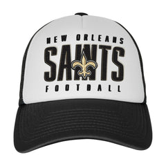 New Orleans Saints Youth Essentials Trucker Adjustable Hat White/Black | NFL