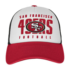 San Francisco 49ers Youth Essentials Trucker Adjustable Hat White/Scarlet | NFL