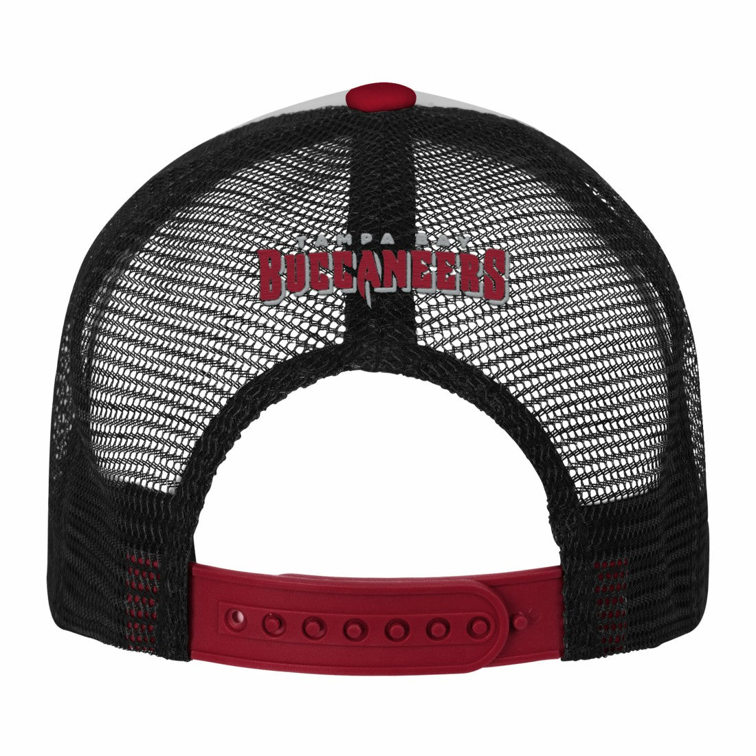 Tampa Bay Buccaneers Youth Essentials Trucker Adjustable Hat White/Red | NFL
