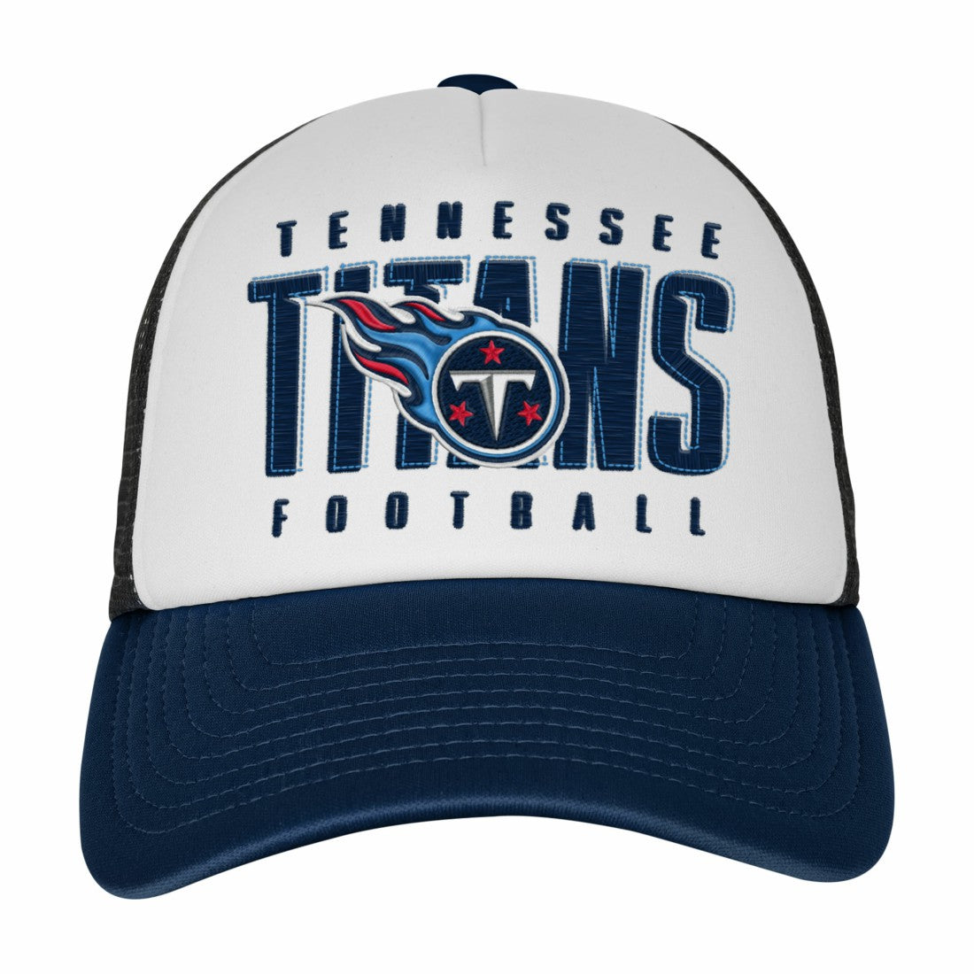 Tennessee Titans Youth Essentials Trucker Adjustable Hat White/Navy | NFL