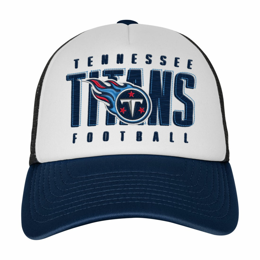 Tennessee Titans Youth Essentials Trucker Adjustable Hat White/Navy | NFL