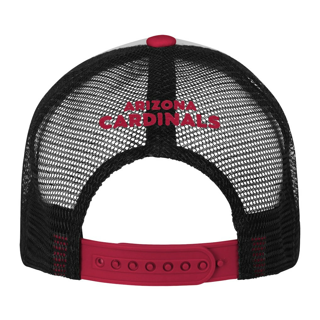 Arizona Cardinals Youth Essentials Trucker Adjustable Hat White/Cardinal | NFL
