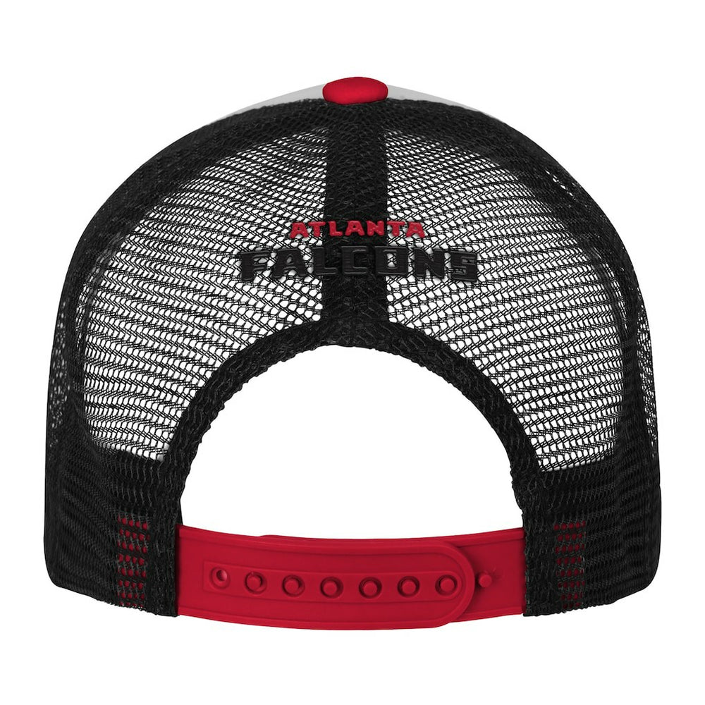 Atlanta Falcons Youth Essentials Trucker Adjustable Hat White/Red | NFL