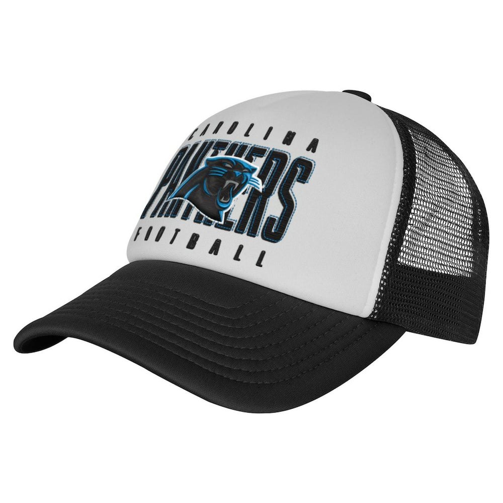 Carolina Panthers Youth Essentials Trucker Adjustable Hat White/Black | NFL