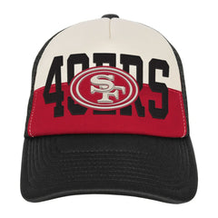 San Francisco 49ers Youth Modern Fan Trucker Adjustable Hat White/Black | NFL