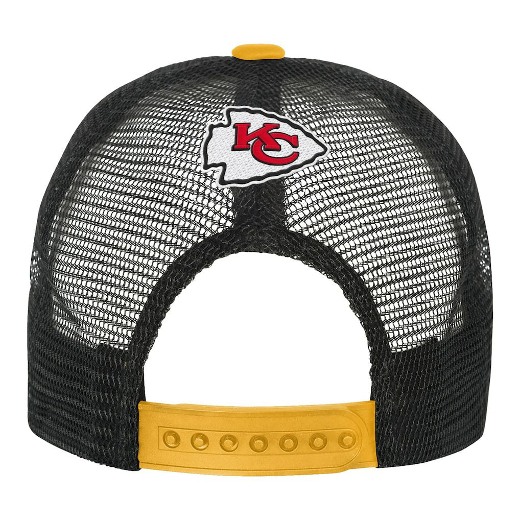 Kansas City Chiefs Youth Modern Fan Trucker Adjustable Hat White/Gold | NFL