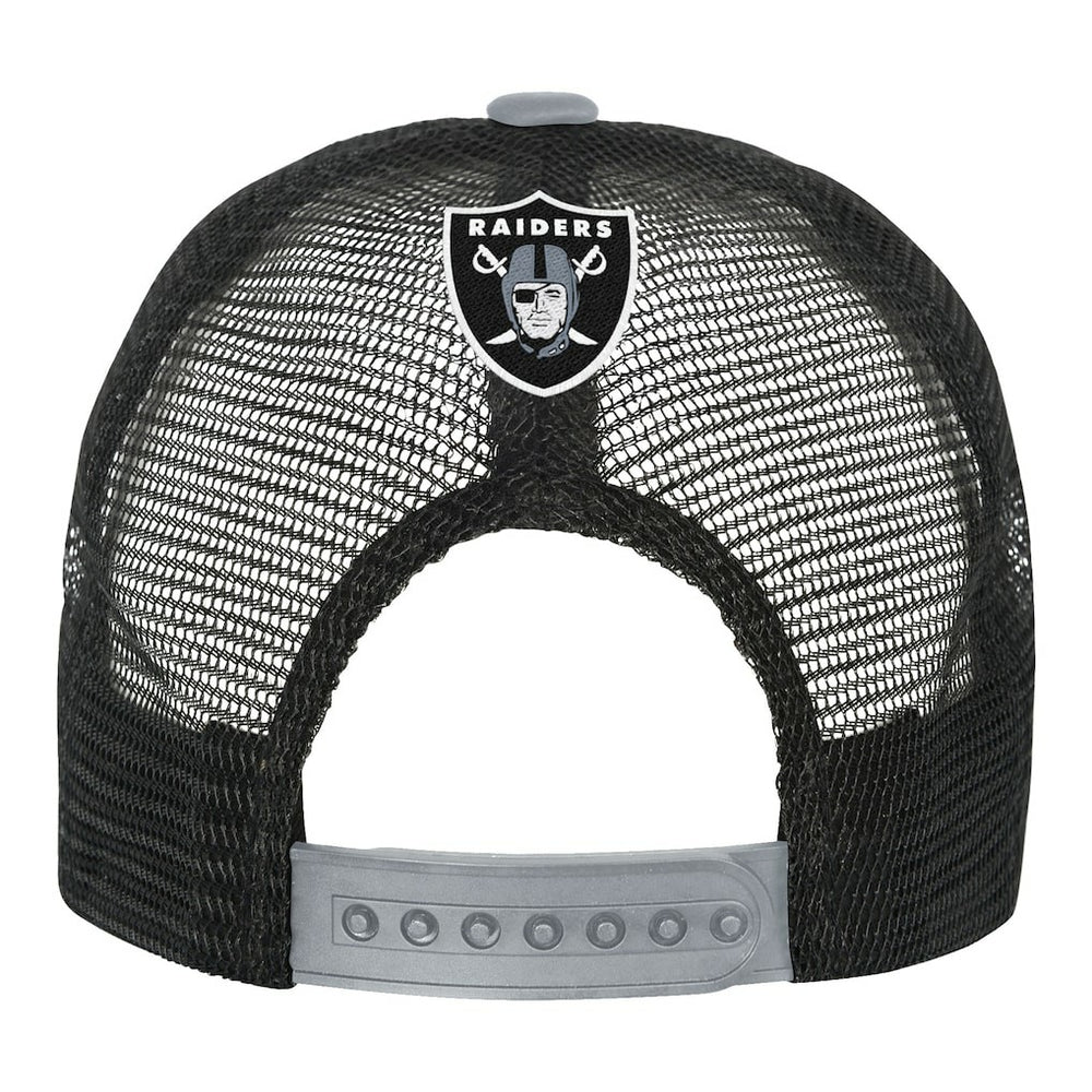 Las Vegas Raiders Youth Modern Fan Trucker Adjustable Hat White/Silver | NFL