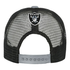 Las Vegas Raiders Youth Modern Fan Trucker Adjustable Hat White/Silver | NFL