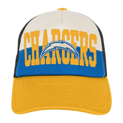 Los Angeles Chargers Youth Modern Fan Trucker Adjustable Hat White/Gold | NFL