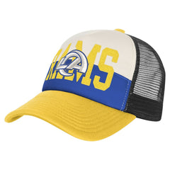 Los Angeles Rams Youth Modern Fan Trucker Adjustable Hat White/Gold | NFL