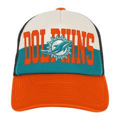 Miami Dolphins Youth Modern Fan Trucker Adjustable Hat White/Orange | NFL