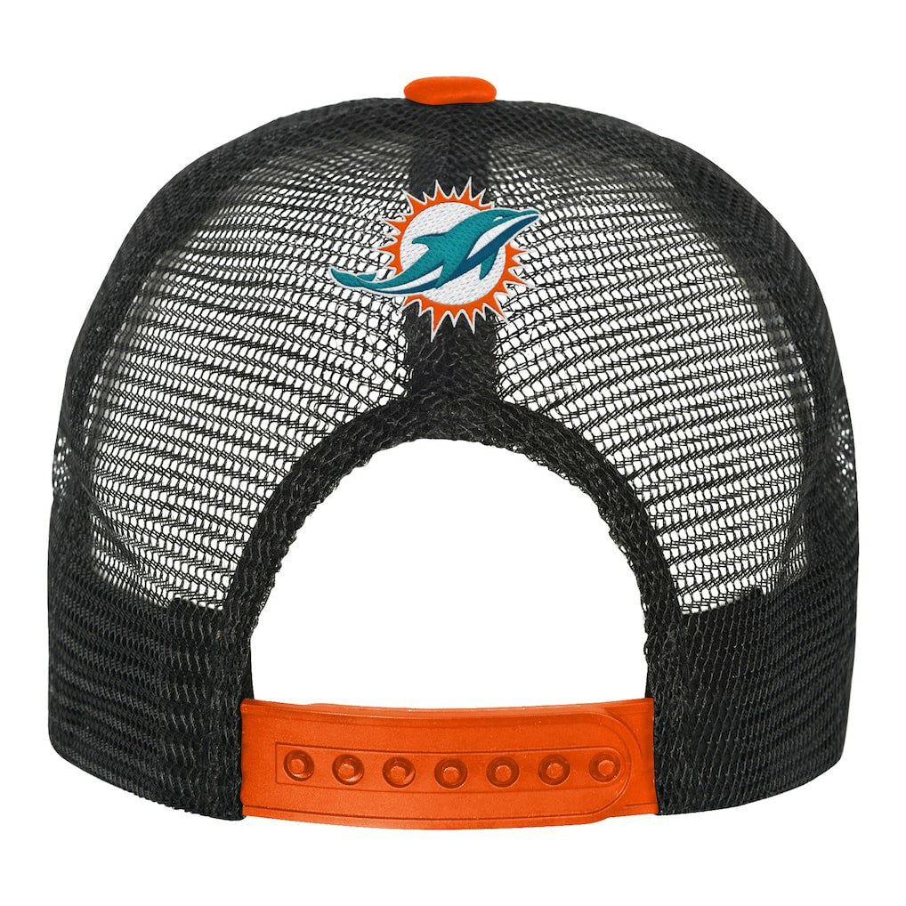 Miami Dolphins Youth Modern Fan Trucker Adjustable Hat White/Orange | NFL