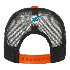 Miami Dolphins Youth Modern Fan Trucker Adjustable Hat White/Orange | NFL