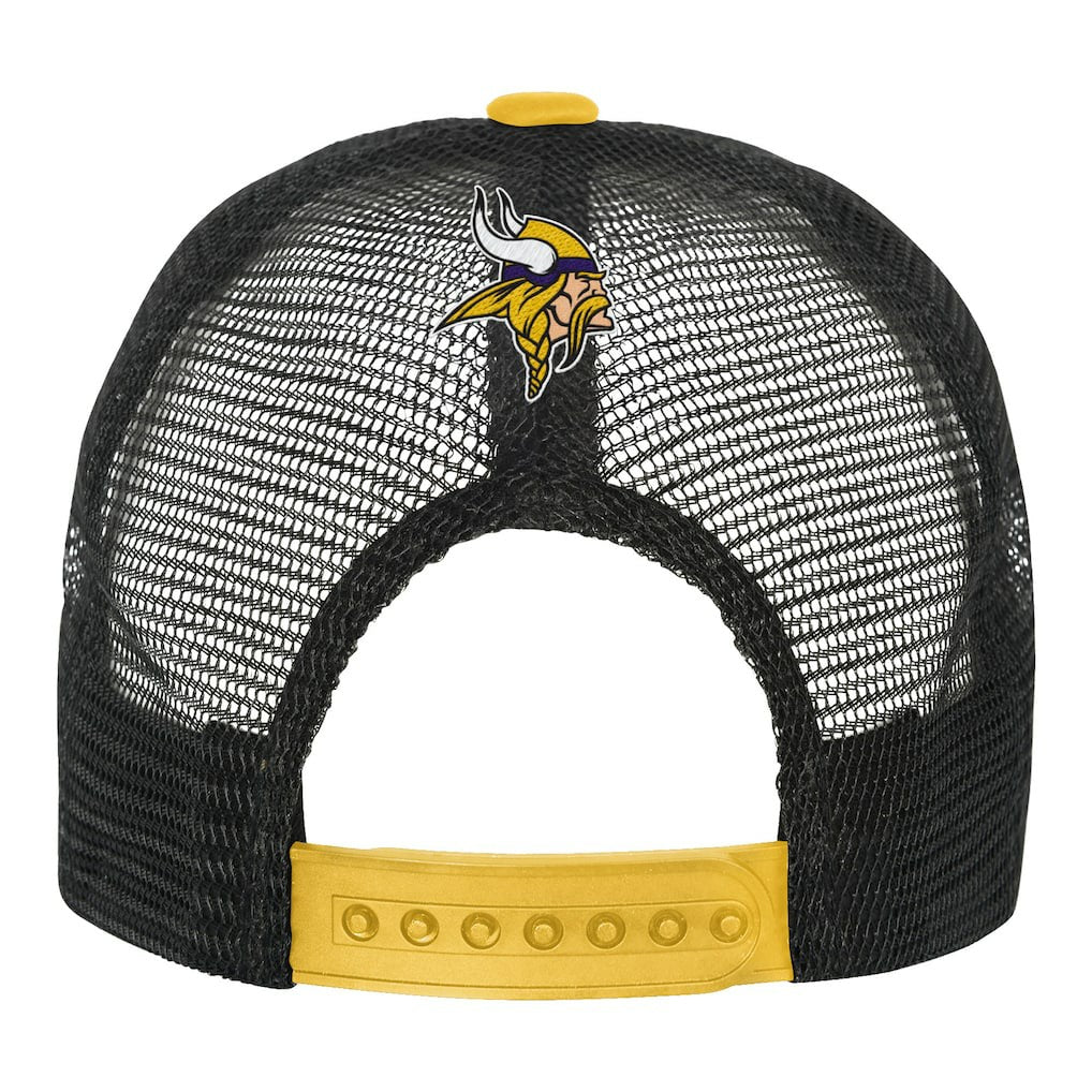 Minnesota Vikings Youth Modern Fan Trucker Adjustable Hat White/Gold | NFL
