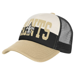 New Orleans Saints Youth Modern Fan Trucker Adjustable Hat White/Gold | NFL