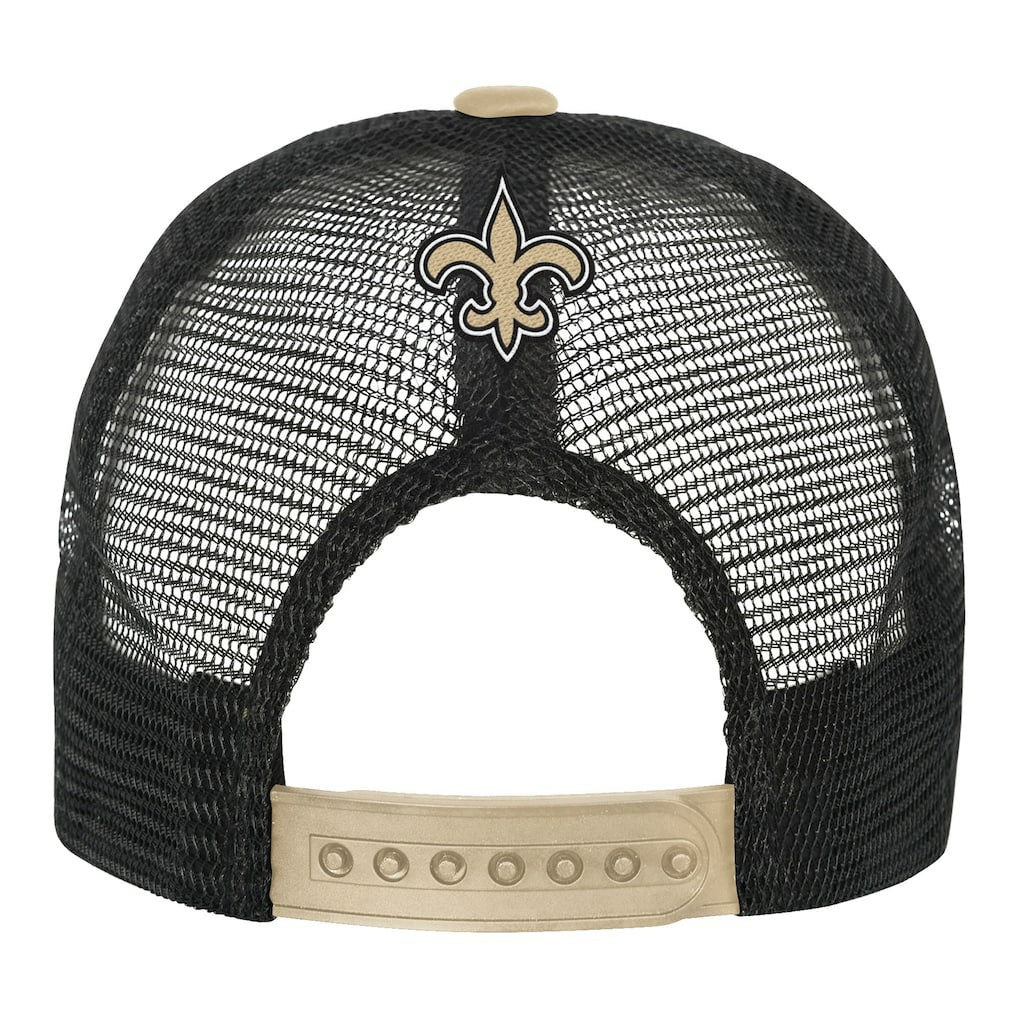 New Orleans Saints Youth Modern Fan Trucker Adjustable Hat White/Gold | NFL