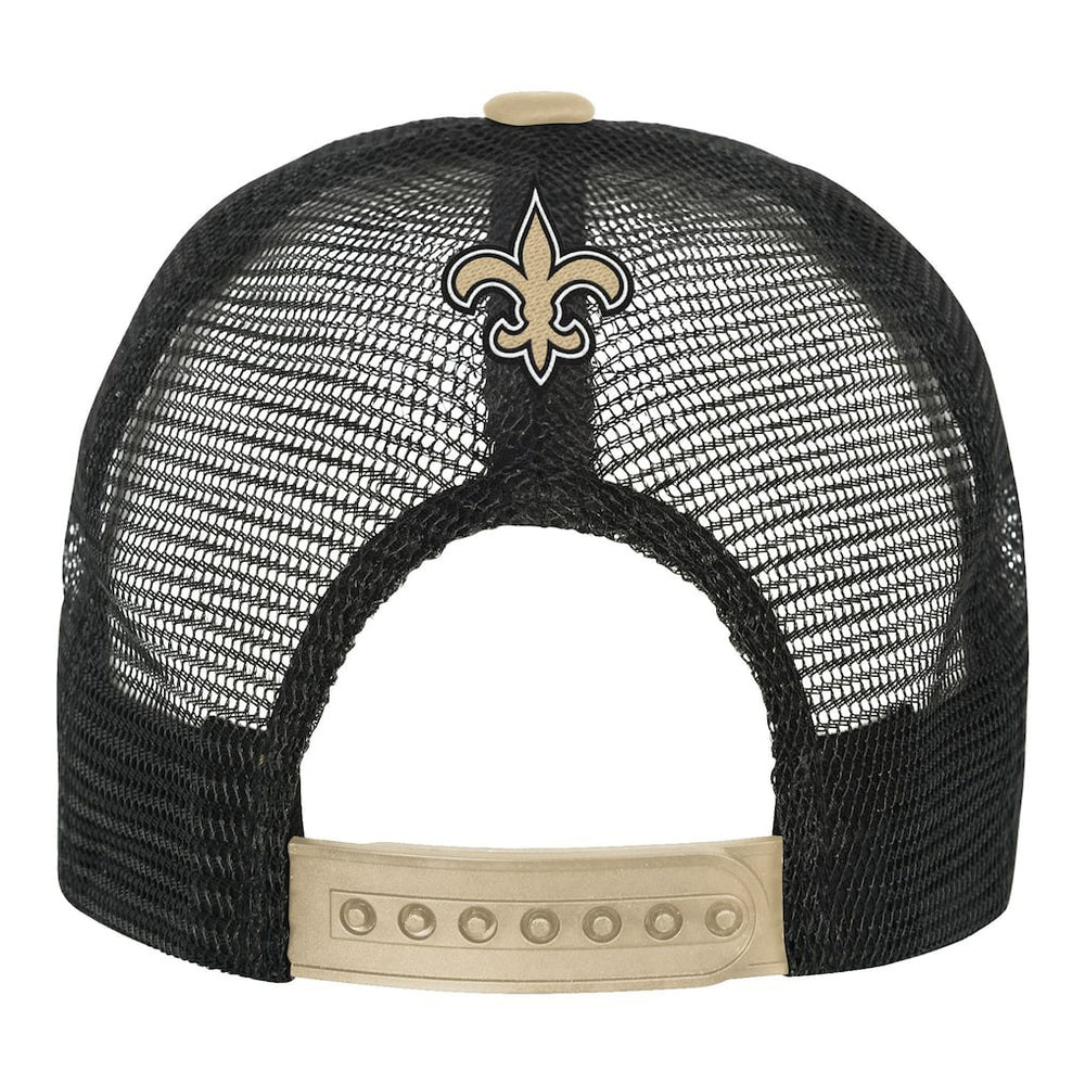 New Orleans Saints Youth Modern Fan Trucker Adjustable Hat White/Gold | NFL