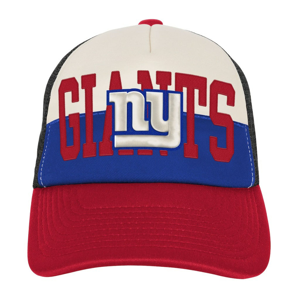 New York Giants Youth Modern Fan Trucker Adjustable Hat White/Red | NFL