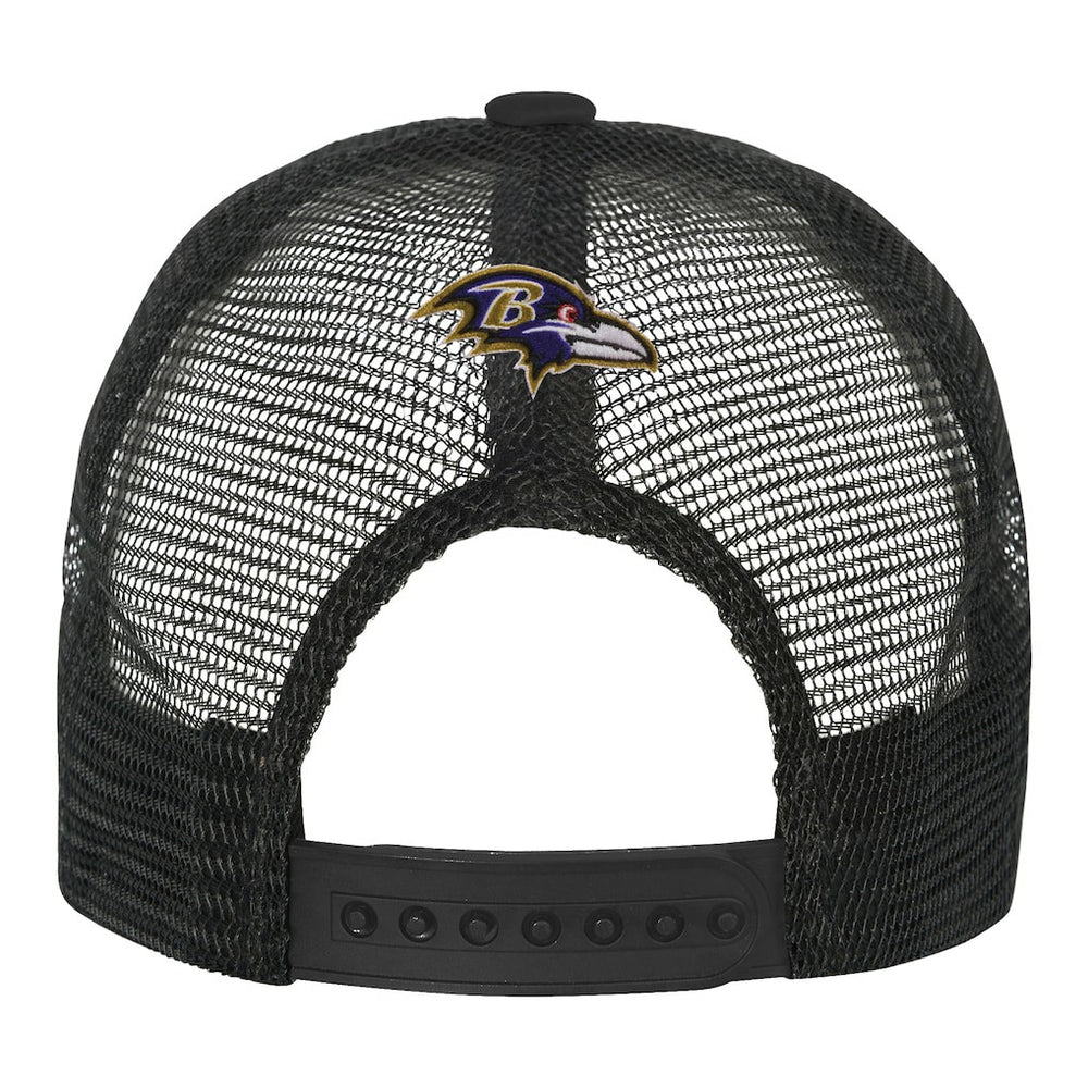 Baltimore Ravens Youth Modern Fan Trucker Adjustable Hat White/Black | NFL