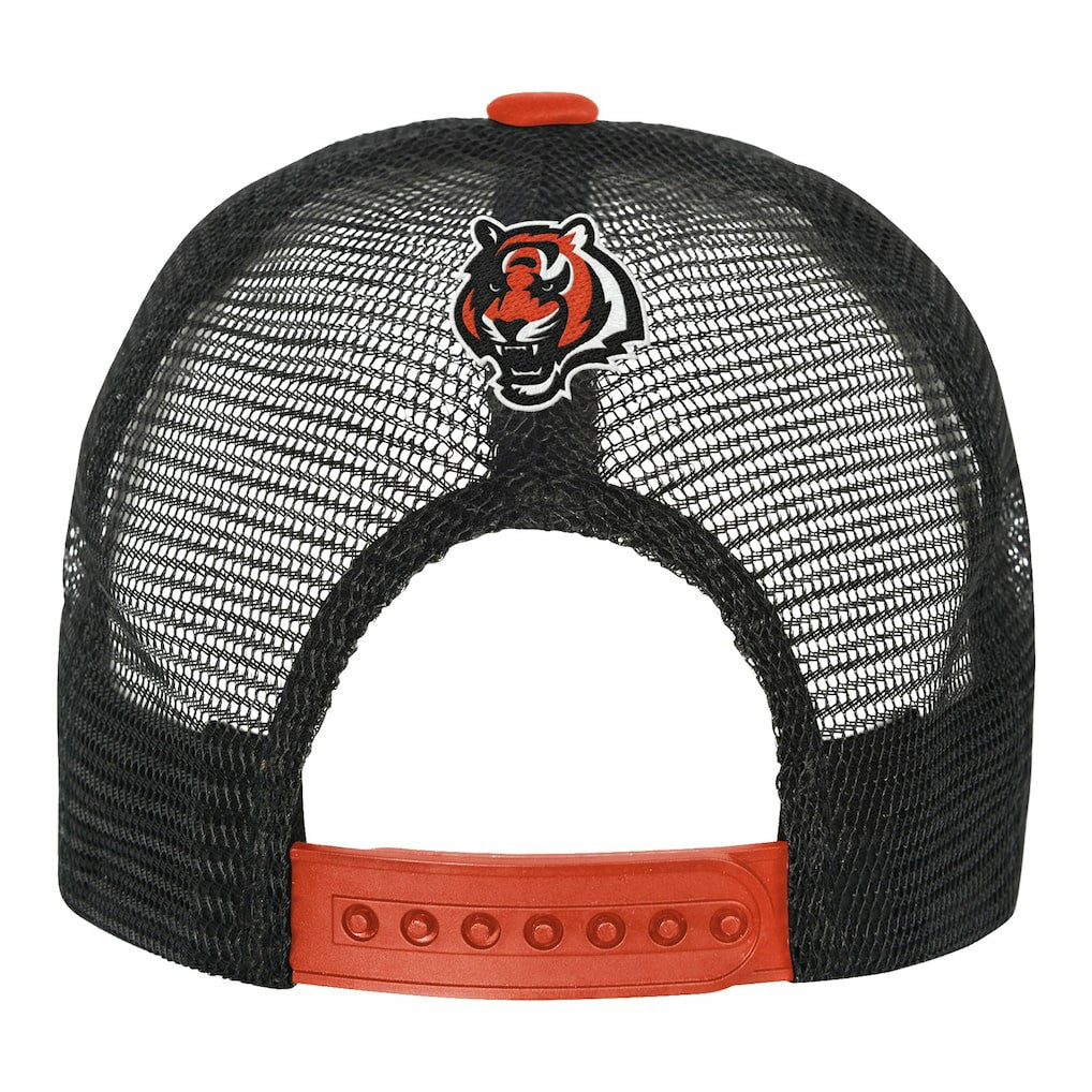 Cincinnati Bengals Youth Modern Fan Trucker Adjustable Hat White/Orange | NFL