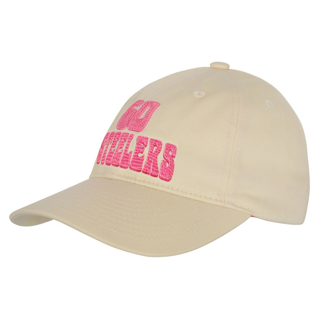 Pittsburgh Steelers Outerstuff Girls Youth Blitz Adjustable Hat Cream | NFL