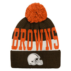 Cleveland Browns Outerstuff Youth Modern Fan Cuffed Knit Hat with Pom Brown | NFL