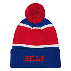 Buffalo Bills Outerstuff Girls Let's Play Cuffed Knit Hat with Pom Royal | NFL