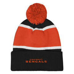 Cincinnati Bengals Outerstuff Girls Let's Play Cuffed Knit Hat with Pom Black | NFL