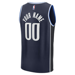 Dallas Mavericks Fast Break Custom Jersey Statement Editi- Navy - NBA