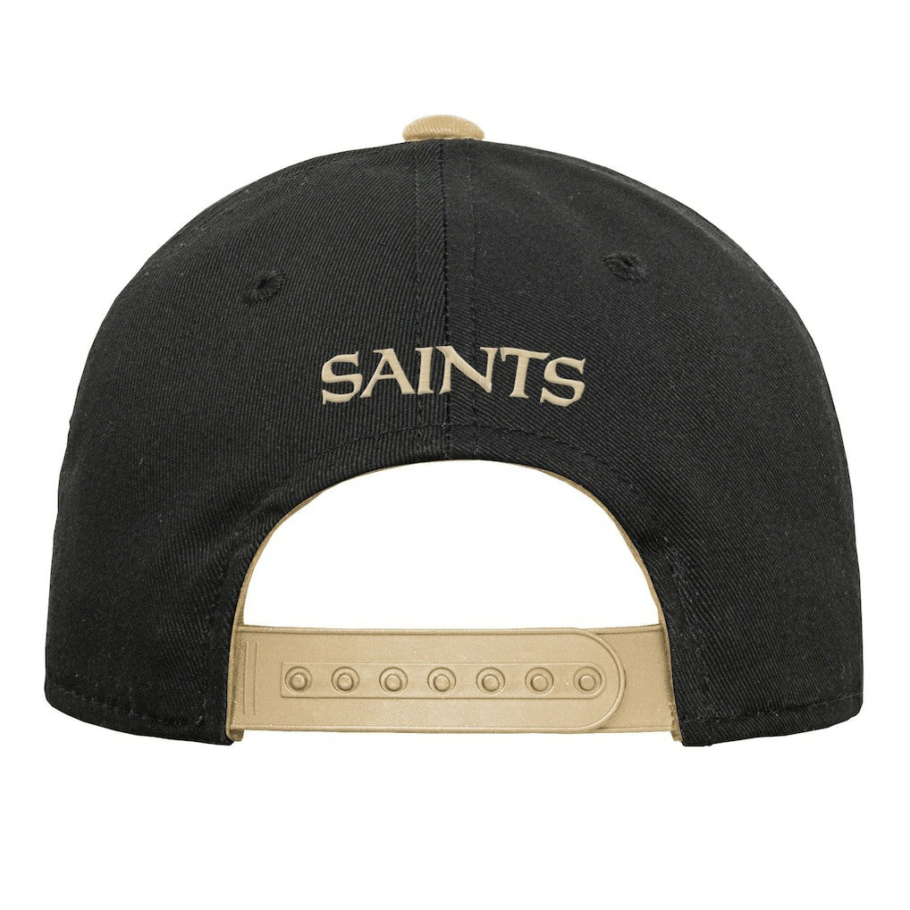 New Orleans Saints Outerstuff Youth Team Pre-Curved Adjustable Hat Black | NFL