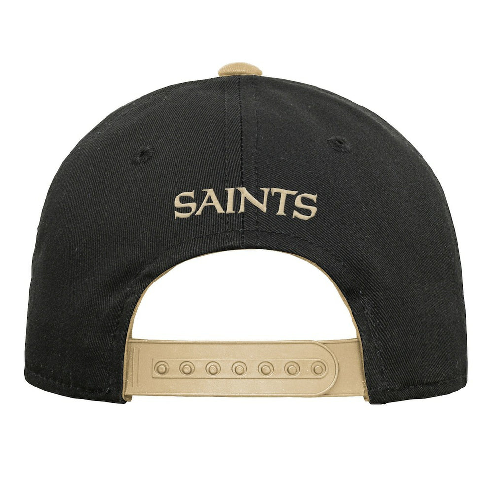 New Orleans Saints Outerstuff Youth Team Pre-Curved Adjustable Hat Black | NFL