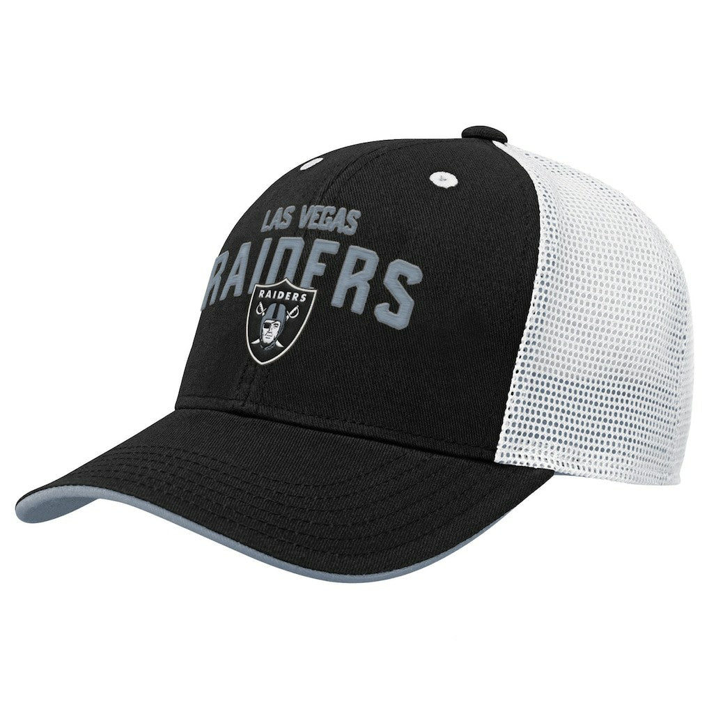 Las Vegas Raiders Outerstuff Youth Core Lockup Trucker Adjustable Hat Black | NFL