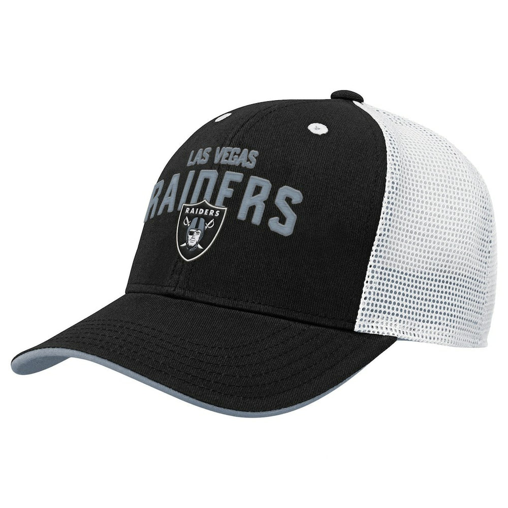 Las Vegas Raiders Outerstuff Youth Core Lockup Trucker Adjustable Hat Black | NFL