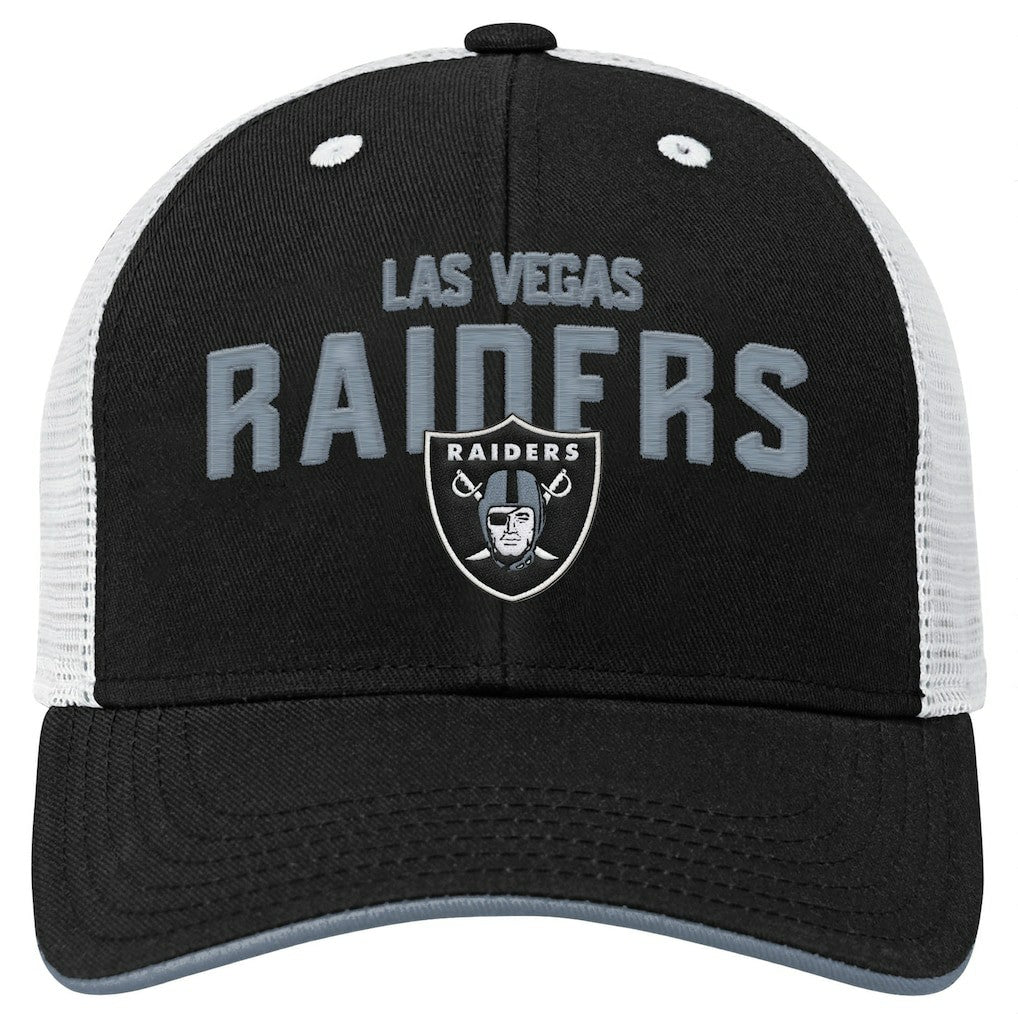 Las Vegas Raiders Outerstuff Youth Core Lockup Trucker Adjustable Hat Black | NFL
