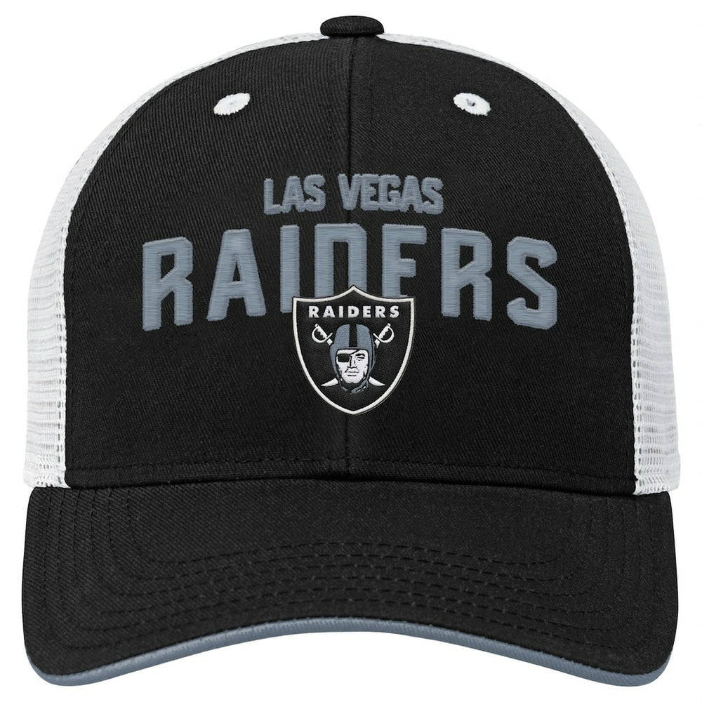 Las Vegas Raiders Outerstuff Youth Core Lockup Trucker Adjustable Hat Black | NFL