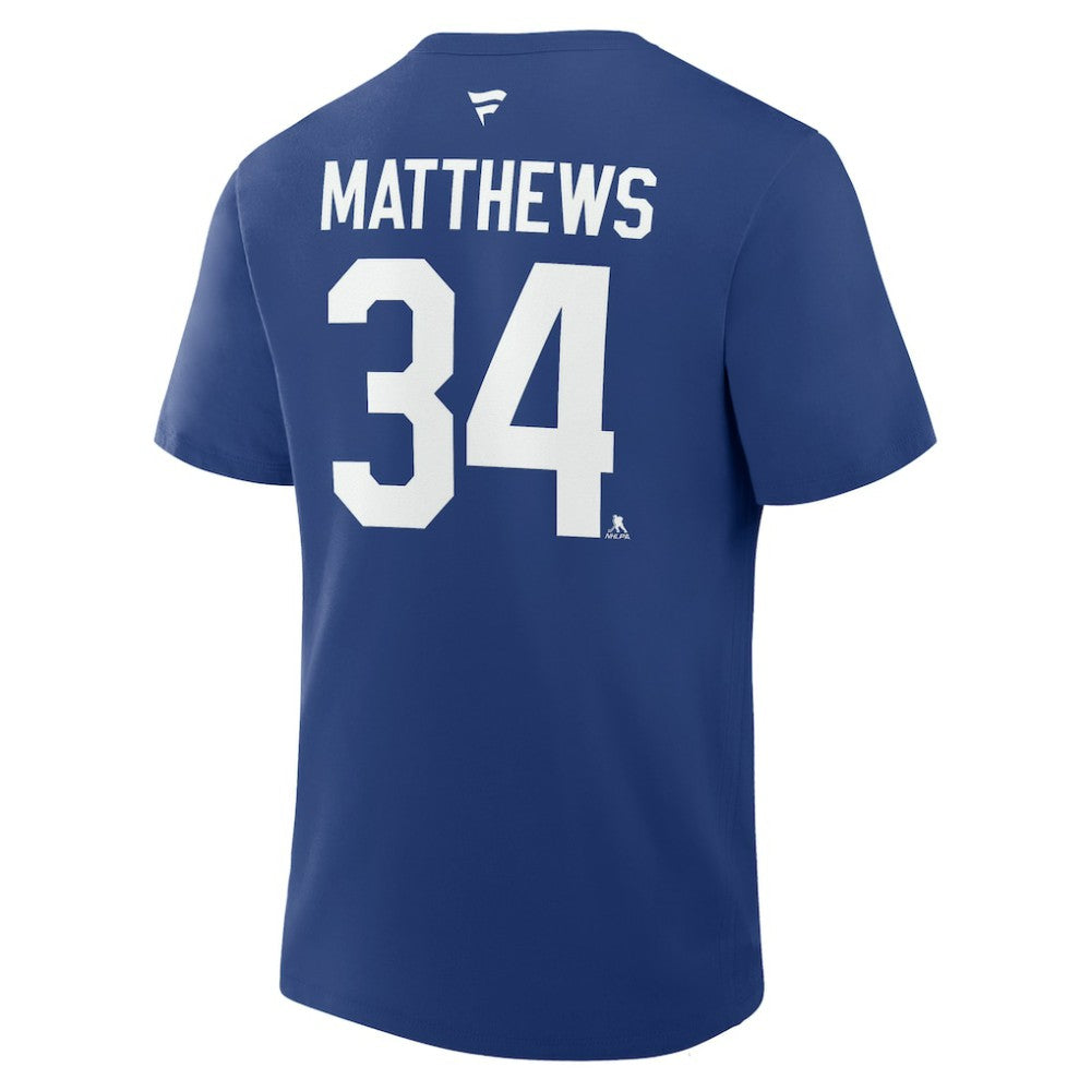 Auston Matthews Toronto Maple Leafs Fanatics Authentic Stack Name & Number T-Shirt - Blue - NHL