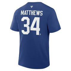 Auston Matthews Toronto Maple Leafs Fanatics Authentic Stack Name & Number T-Shirt - Blue - NHL
