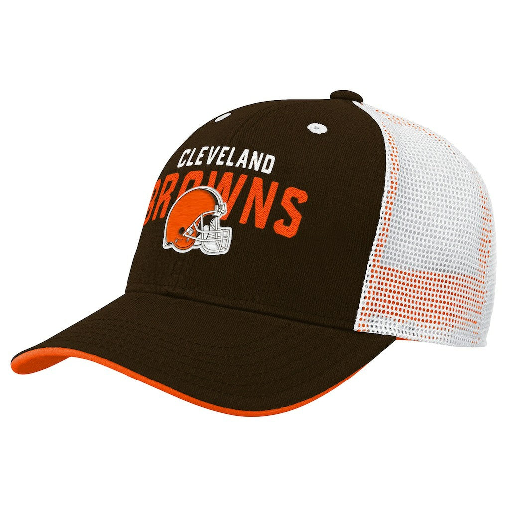 Cleveland Browns Outerstuff Preschool Core Lockup Trucker Adjustable hat Brown | NFL