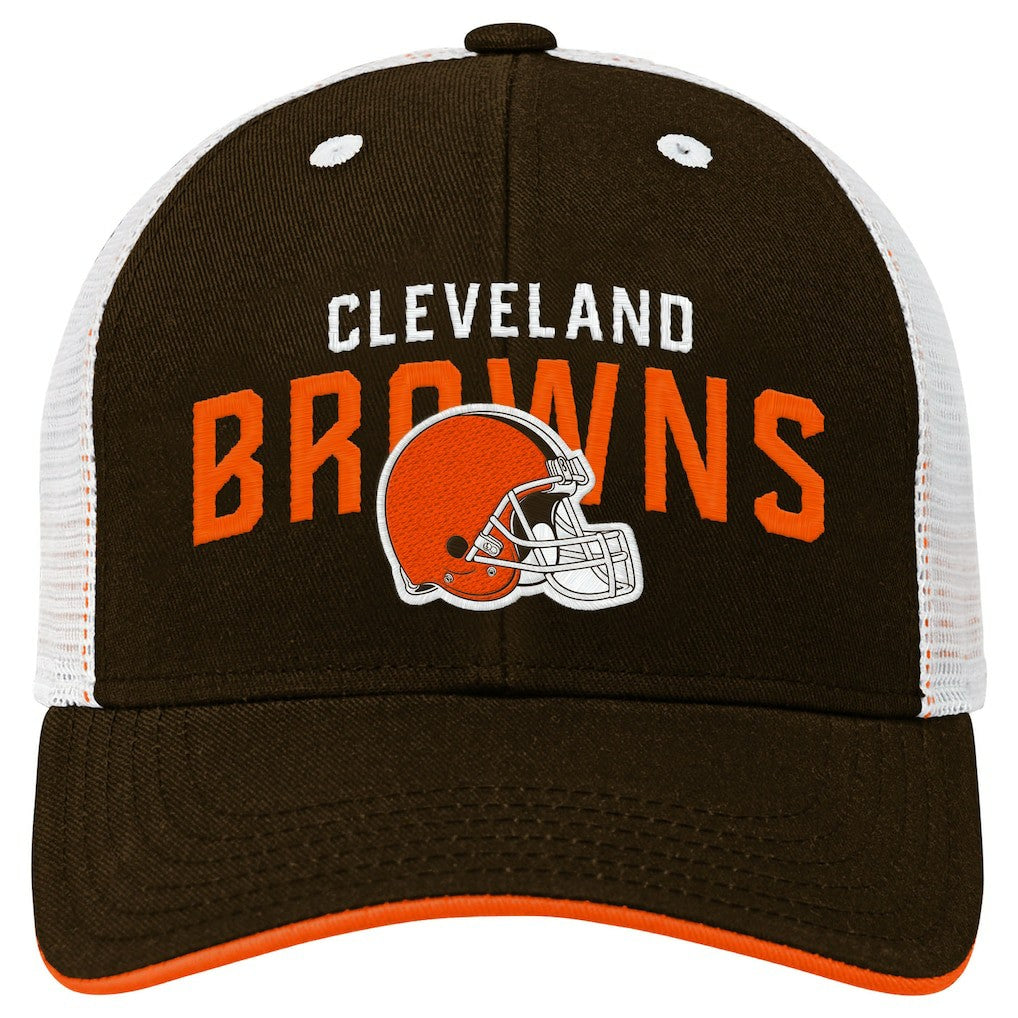 Cleveland Browns Outerstuff Preschool Core Lockup Trucker Adjustable hat Brown | NFL