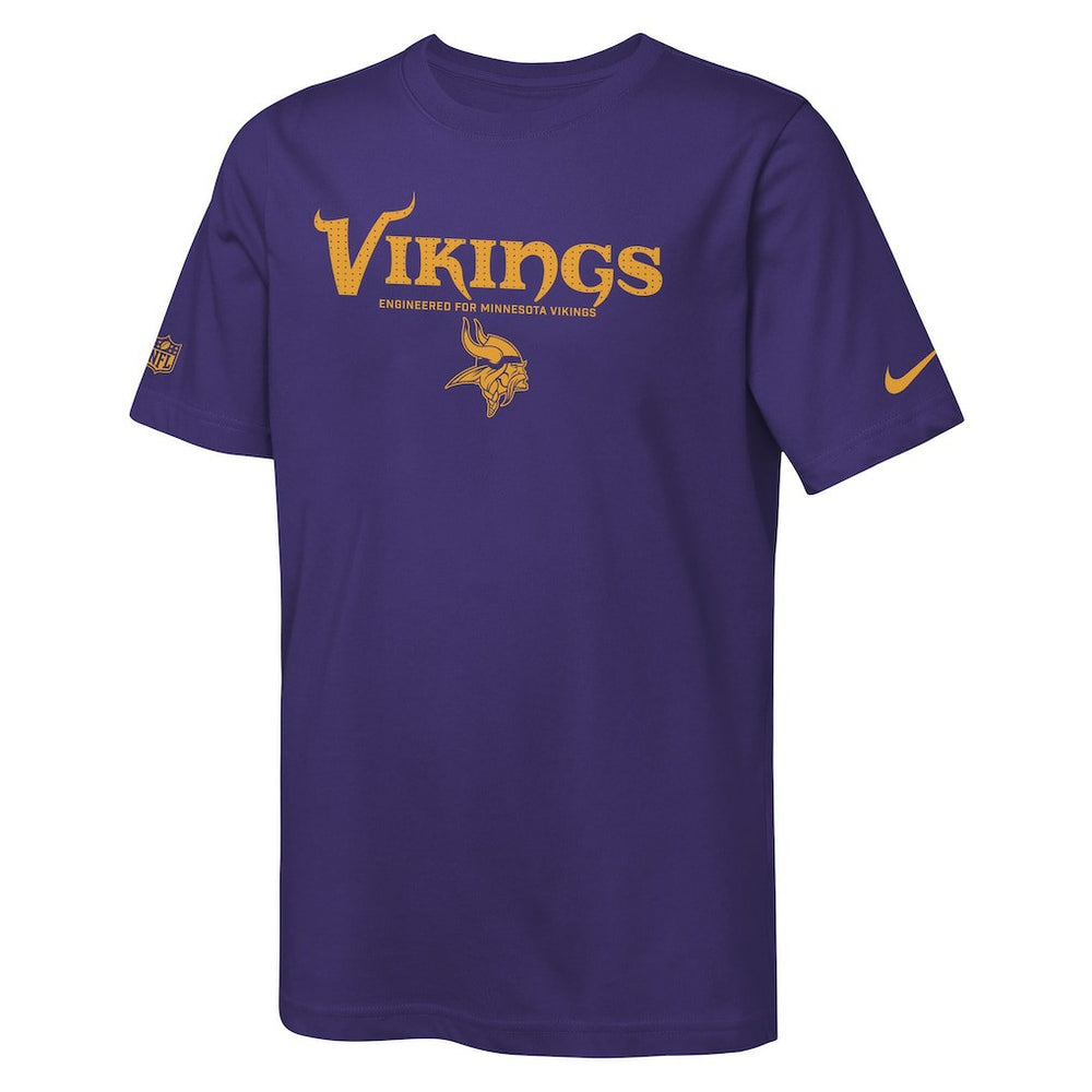 Minnesota Vikings Youth Sideline Team Issue T-Shirt Purple | Nike for Sale