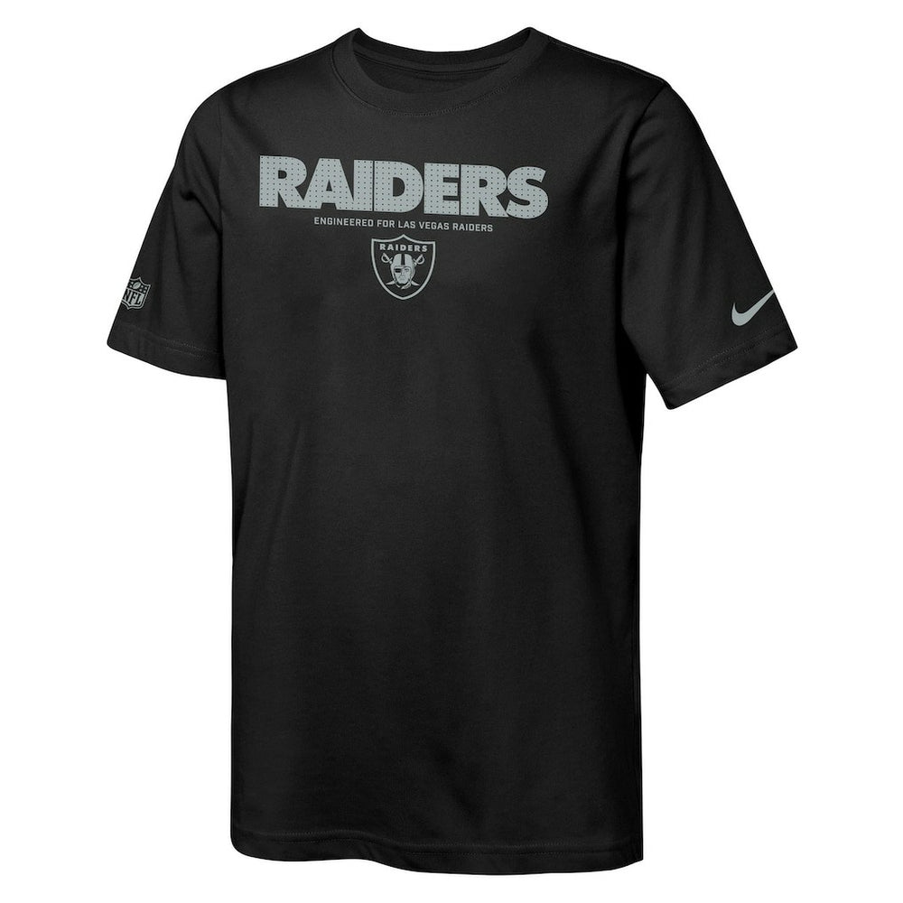 Las Vegas Raiders Youth Sideline Team Issue T-Shirt Black | Nike for Sale