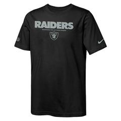 Las Vegas Raiders Youth Sideline Team Issue T-Shirt Black | Nike for Sale