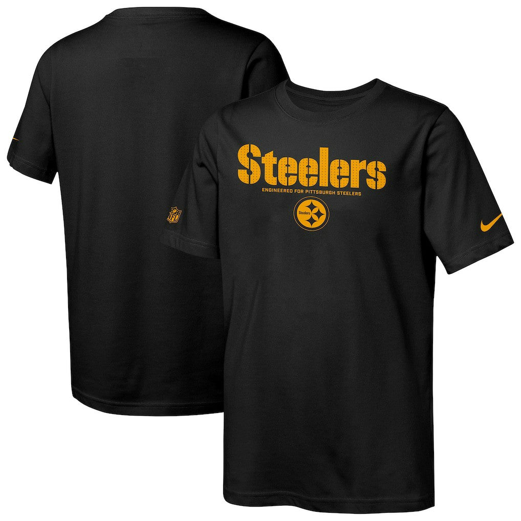Pittsburgh Steelers Youth Sideline Team Issue T-Shirt Black | Nike for Sale