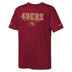 San Francisco 49ers Youth Sideline Team Issue T-Shirt Scarlet | Nike for Sale