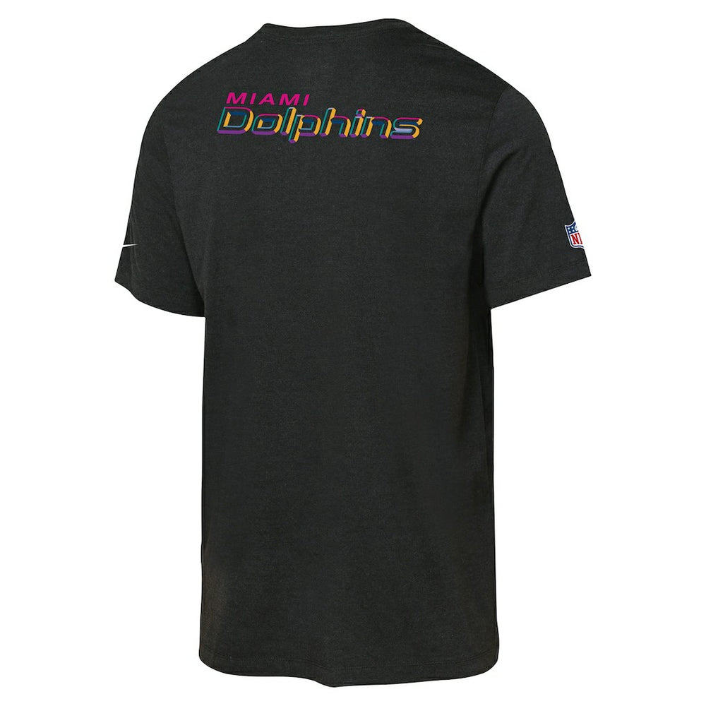 Miami Dolphins Youth 2025 NFL Crucial Catch Tri-Blend Dri-FIT T-Shirt Black | Nike for Sale