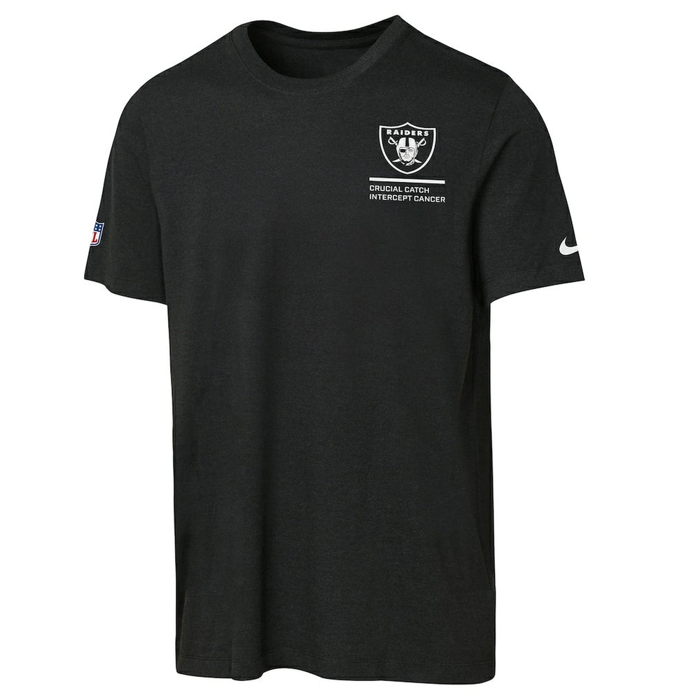 Las Vegas Raiders Youth 2025 NFL Crucial Catch Tri-Blend Dri-FIT T-Shirt Black | Nike for Sale