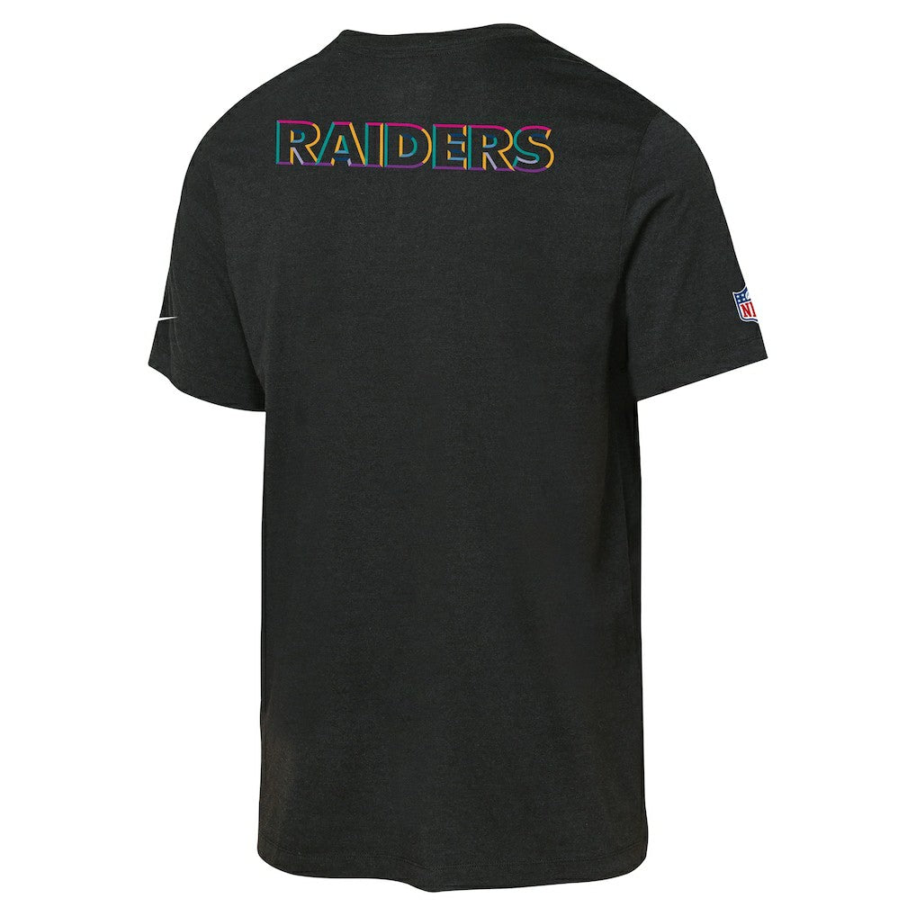 Las Vegas Raiders Youth 2025 NFL Crucial Catch Tri-Blend Dri-FIT T-Shirt Black | Nike for Sale