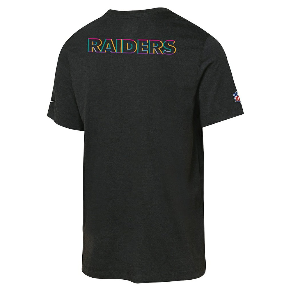 Las Vegas Raiders Youth 2025 NFL Crucial Catch Tri-Blend Dri-FIT T-Shirt Black | Nike for Sale