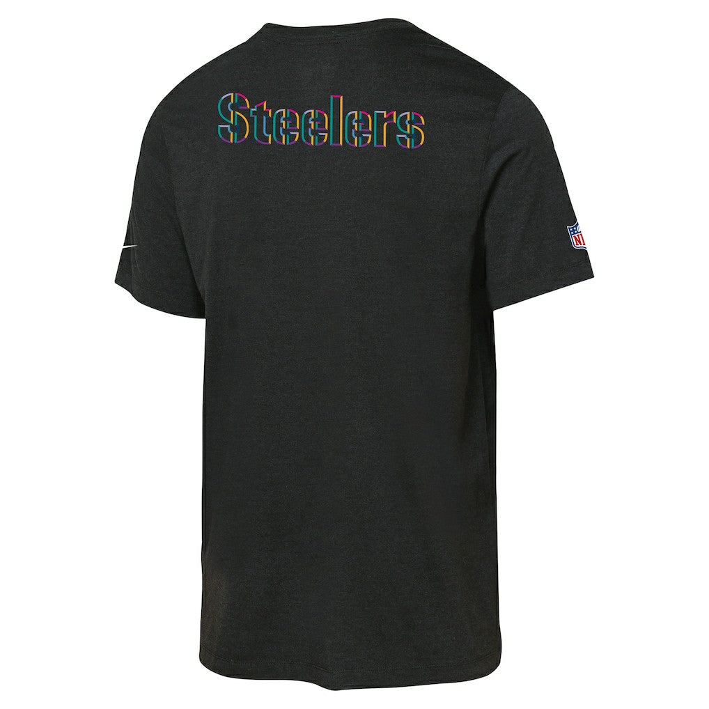 Pittsburgh Steelers Youth 2025 NFL Crucial Catch Tri-Blend Dri-FIT T-Shirt Black | Nike for Sale
