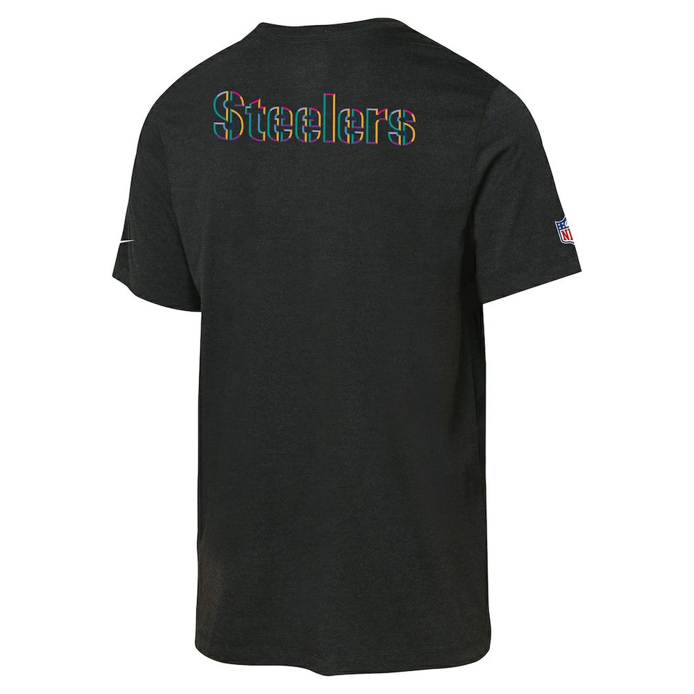 Pittsburgh Steelers Youth 2025 NFL Crucial Catch Tri-Blend Dri-FIT T-Shirt Black | Nike for Sale